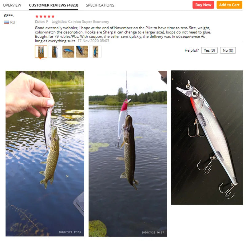 Proleurre Fishing Lures 11cm 13.8g Sinking Minnow Wobblers Plastic Artificial Baits with Hook for Bass Pike Carp Swimbait Tackle