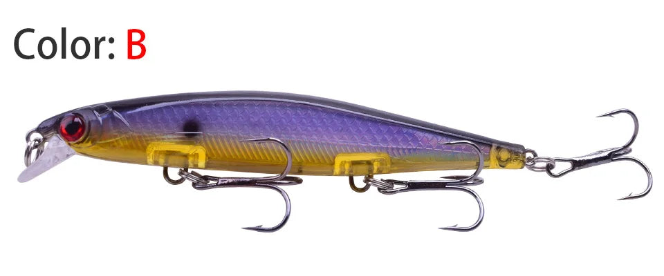 Proleurre Fishing Lures 11cm 13.8g Sinking Minnow Wobblers Plastic Artificial Baits with Hook for Bass Pike Carp Swimbait Tackle