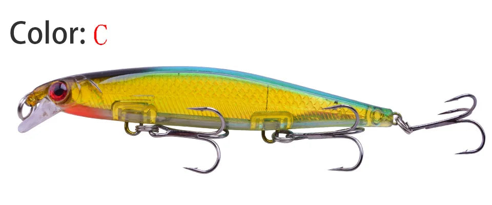 Proleurre Fishing Lures 11cm 13.8g Sinking Minnow Wobblers Plastic Artificial Baits with Hook for Bass Pike Carp Swimbait Tackle