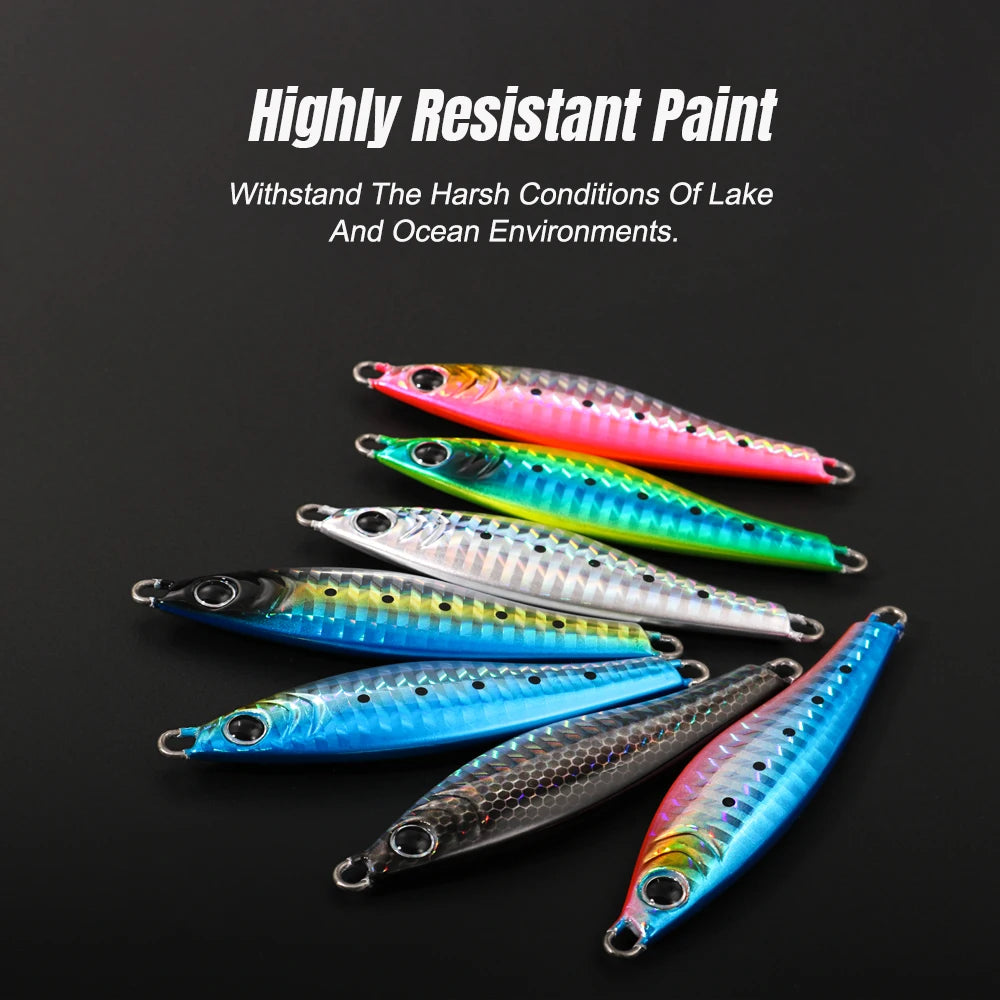 JIGGING PRO JUGULO Micro Wide Casting Metal Jig 20g 30g 40g 60g Slow Jigging Lure Salterwater Inshore Artificial Bait With Hook