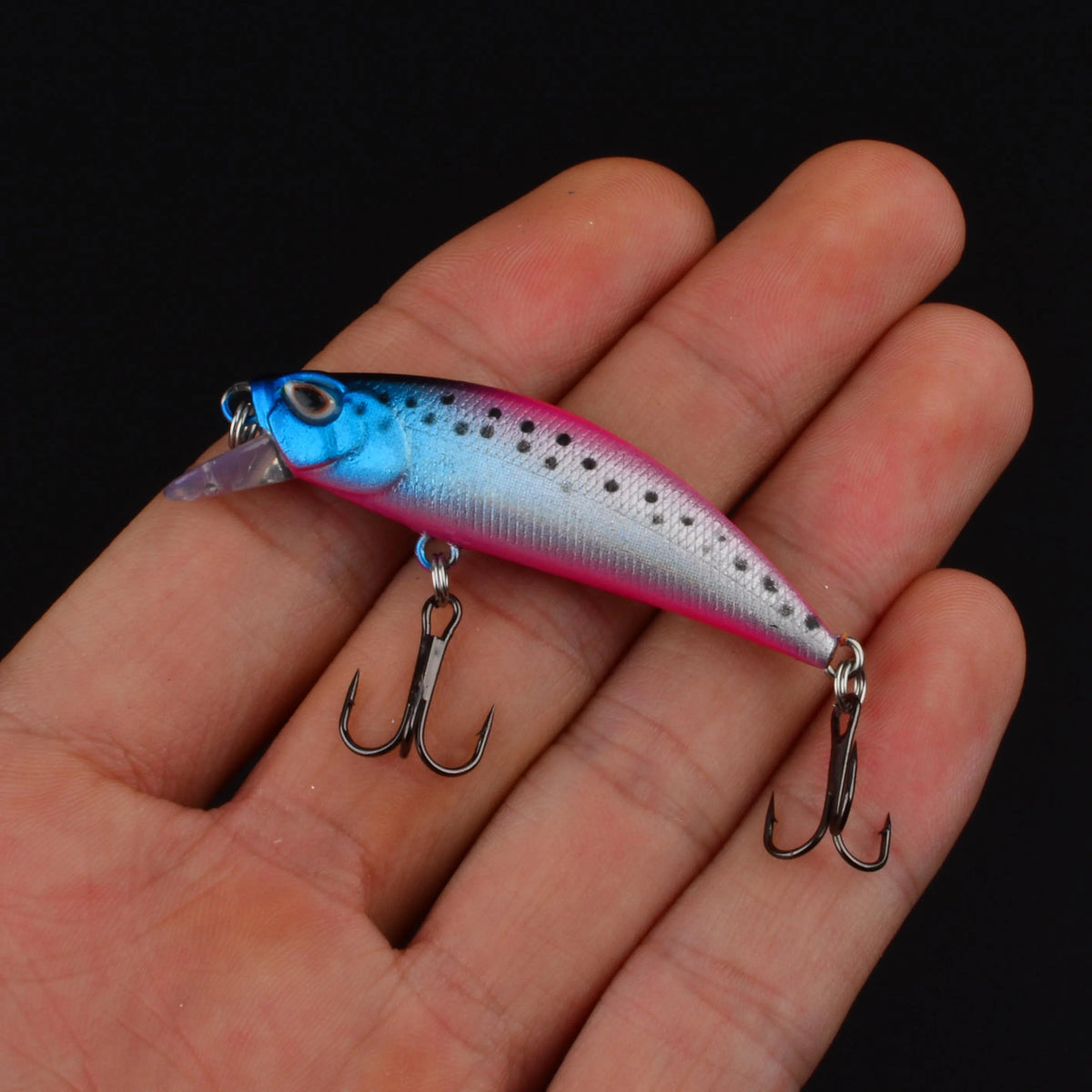 15PCS Minnow Fishing Lure 3D Eyes 50mm 5g Plastic Hard Bait Artificial Lures Wobbler Crankbait Winter Sea Fishing Bass Tackle
