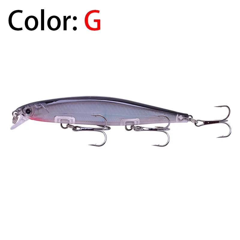 Proleurre Fishing Lures 11cm 13.8g Sinking Minnow Wobblers Plastic Artificial Baits with Hook for Bass Pike Carp Swimbait Tackle