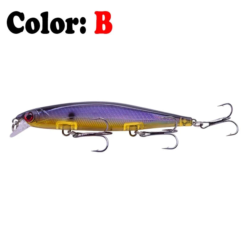 Proleurre Fishing Lures 11cm 13.8g Sinking Minnow Wobblers Plastic Artificial Baits with Hook for Bass Pike Carp Swimbait Tackle