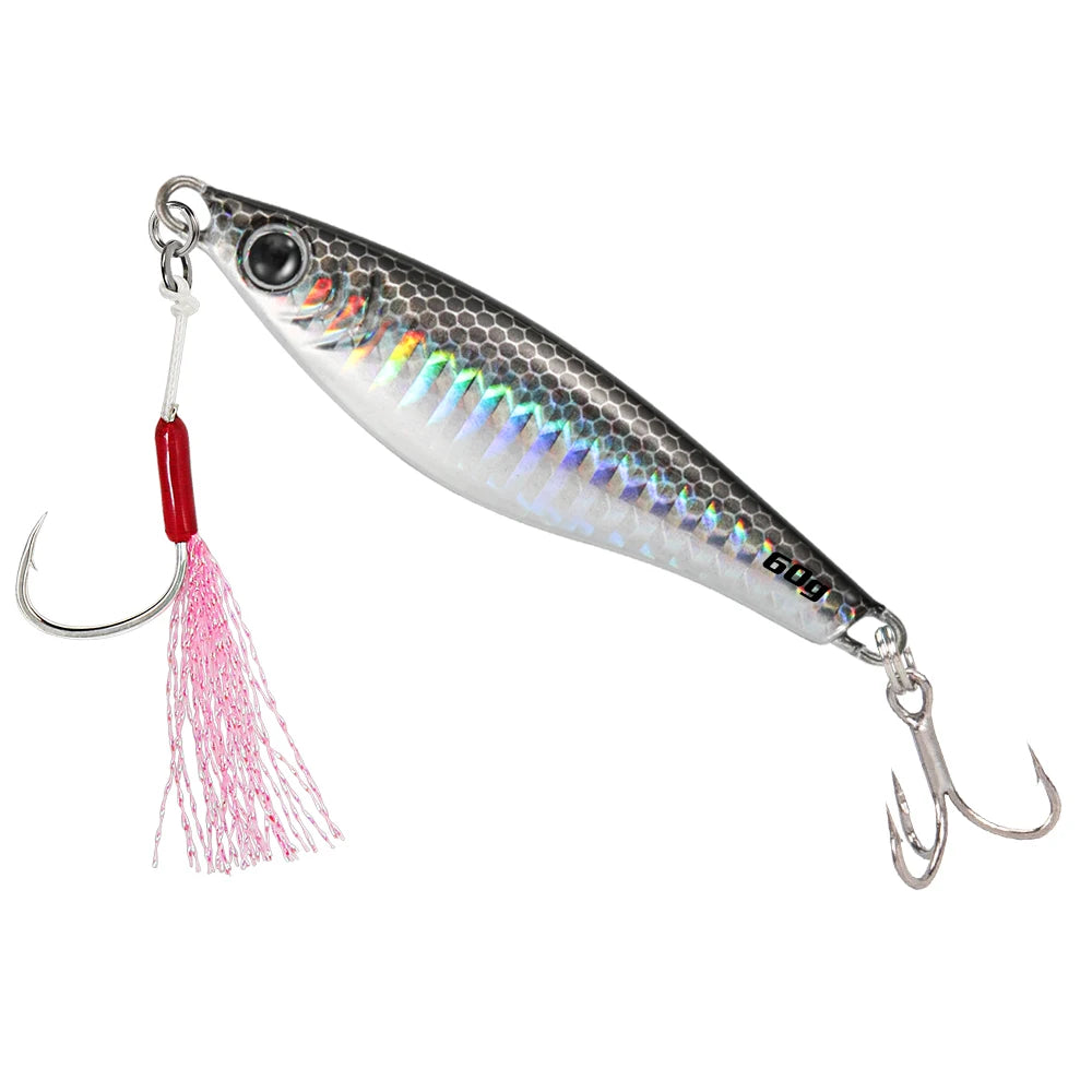 JIGGING PRO JUGULO Micro Wide Casting Metal Jig 20g 30g 40g 60g Slow Jigging Lure Salterwater Inshore Artificial Bait With Hook
