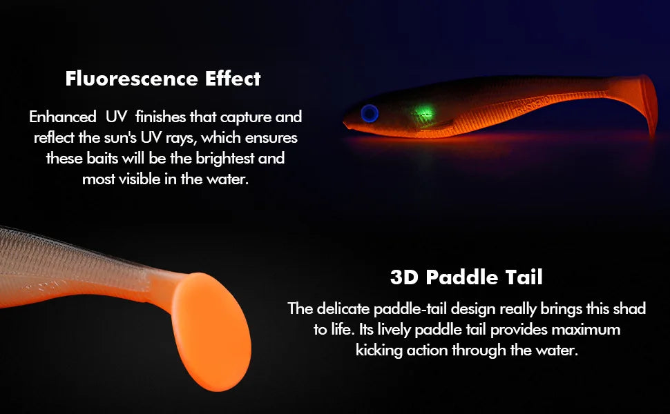 12pcs Fishing Bait T-tail Artificial Soft Fishing Lures Wobblers Fishing Soft Lures Silicone Shad Worm Bass Baits 3d eyes