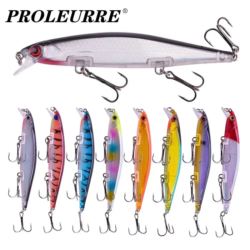 Proleurre Fishing Lures 11cm 13.8g Sinking Minnow Wobblers Plastic Artificial Baits with Hook for Bass Pike Carp Swimbait Tackle