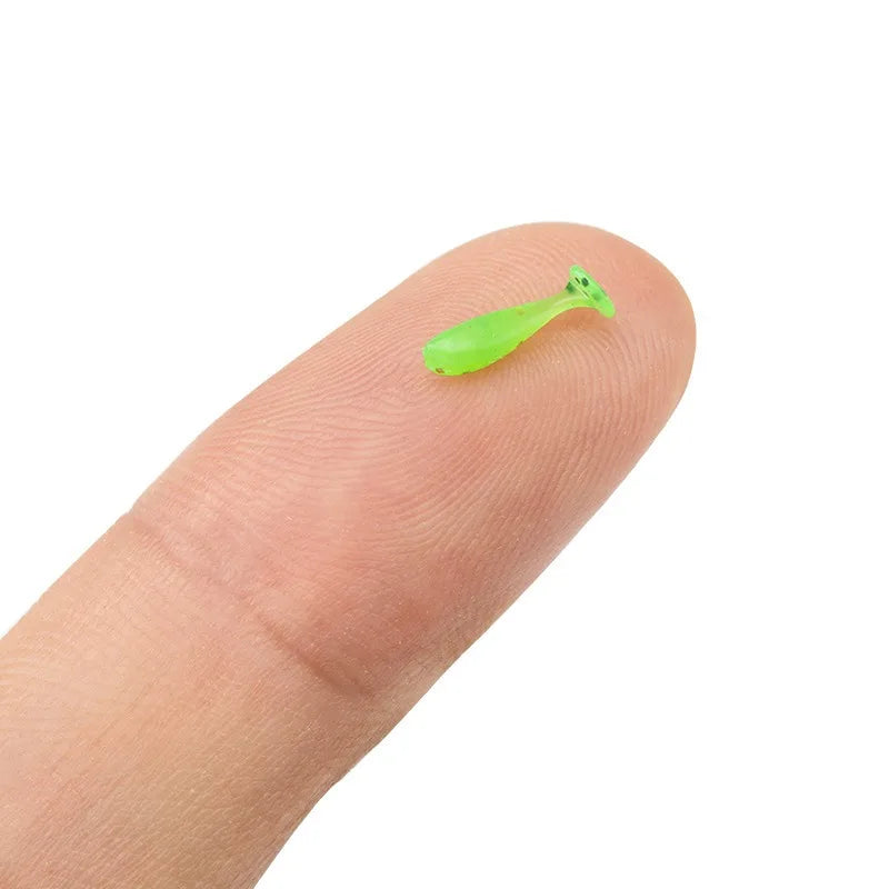 soft bait new whitebait 1cm/20pcs fishing lures sinking tremor bait Soft Fishing Lure Fishy Worms lure T Tail