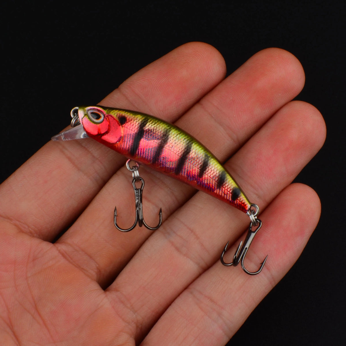 15PCS Minnow Fishing Lure 3D Eyes 50mm 5g Plastic Hard Bait Artificial Lures Wobbler Crankbait Winter Sea Fishing Bass Tackle